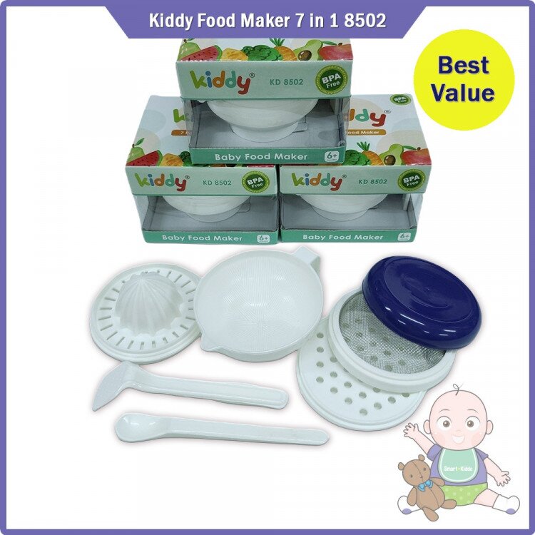 Kiddy Food Maker 7 in 1 Set / Saringan Mpasi Bayi 8502 / Alat Pengolah MPASI Food Maker / Tempat Mengolah Mpasi Bayi Food Maker