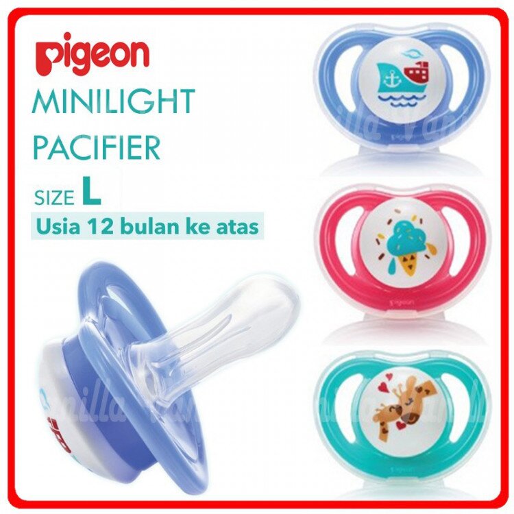 Empeng Bayi Pigeon Minilight Silicone Pacifier Step 3 / SIze L (12+ Months)