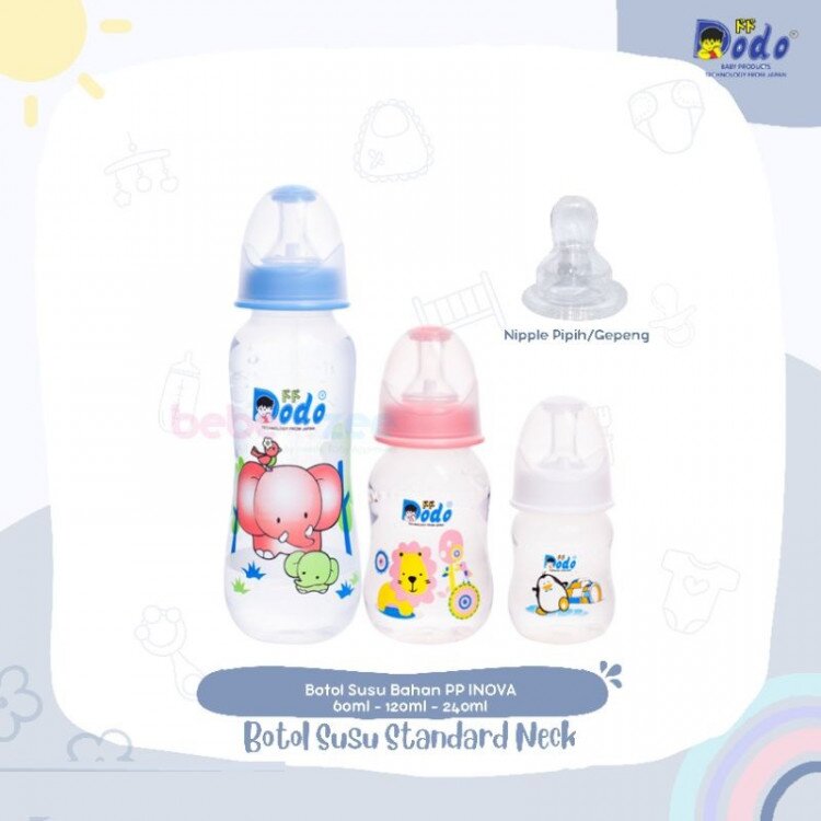 Botol Susu Dodo Inova 250ml (Dot Gepeng)