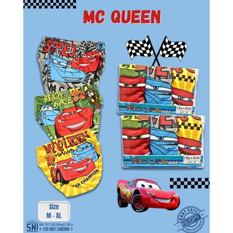 Celana Dalam Anak Ridges Cars S M L XL