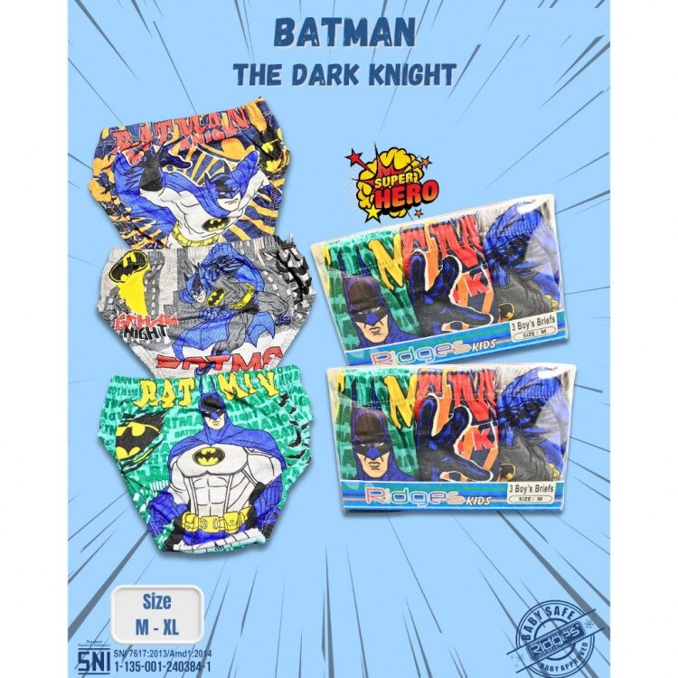 Promo Celana Dalam Anak Laki Laki Ridges Batman S M L XL