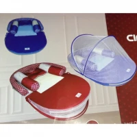 Kasur Bayi Lipat Oval Bumper + Kelambu Motif Hati Cintaka TCK 8402