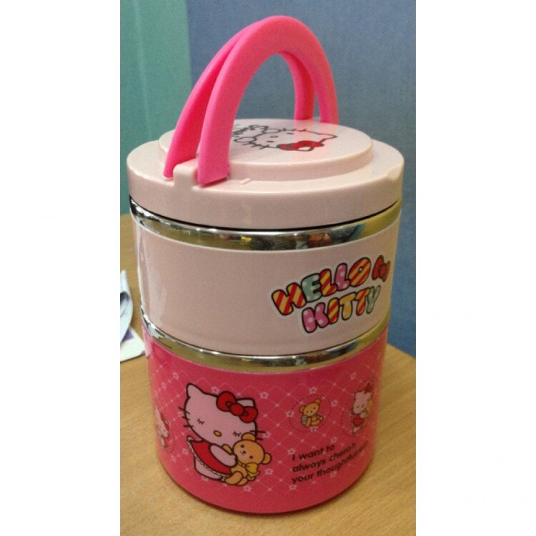 Kotak Makan Stainless Hello Kitty 2 Susun (B)