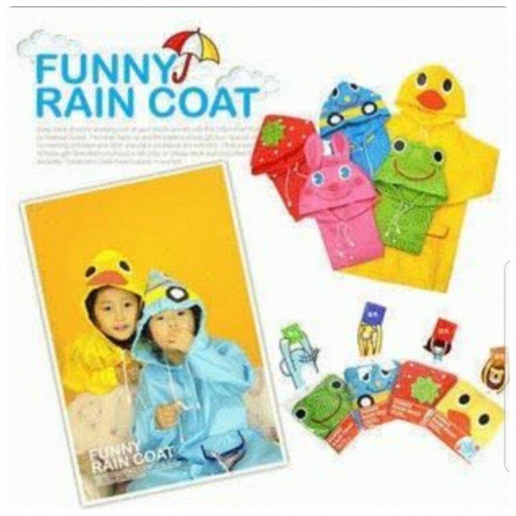 Jas Hujan Anak Karakter (Funny Rain Coat)
