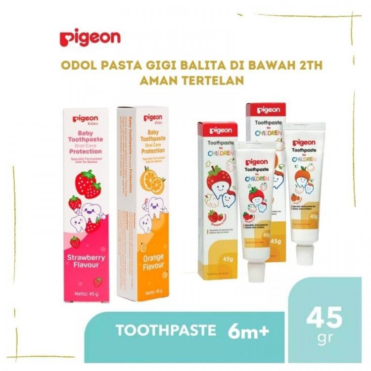 Pigeon Pasta Gigi Anak / Odol Anak Balita / Pigeon Toothpaste Strawberry Orange