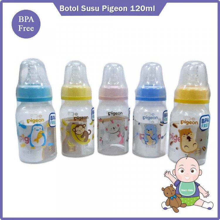 Botol Susu Pigeon 120ml Standard Peristaltic Nipple (Seri Buah / New Animals Series)