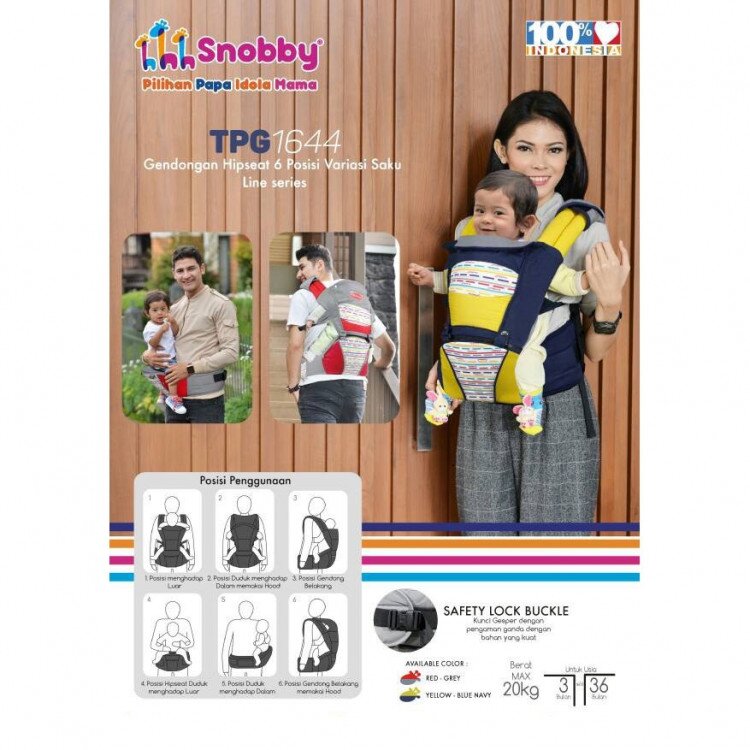 Gendongan Hipseat 6 Posisi Snobby  Line Series