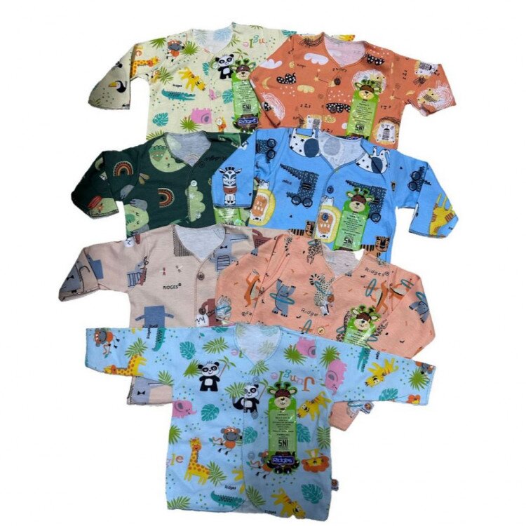 Baju Baby Panjang Ridges Newborn / Baju Bayi Panjang / Atasan Panjang Bayi Baru Lahir / Baju Tidur Bayi Newborn Adem
