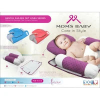 Bantal Bayi +  Guling Bayi Set Linea Series Moms Baby MBB5008 / Perlengkapan Tidur Bayi / Bantal Guling Bayi Set / Kado Bayi