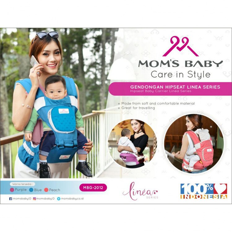 Gendongan Hipseat Linea Series Moms Baby