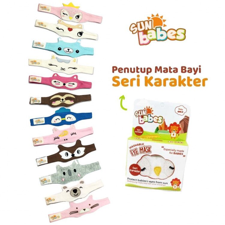 Penutup Mata Bayi Kain Karakter 17100091 / Kaca Mata Bayi Jemuran