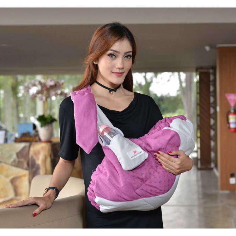 Gendongan Bayi Samping Saku Linea Series Moms Baby