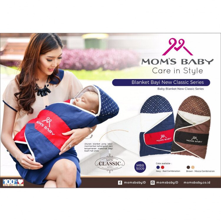 Gendongan Bayi / Blanket / Selimut Bayi New Classic Series Moms Baby