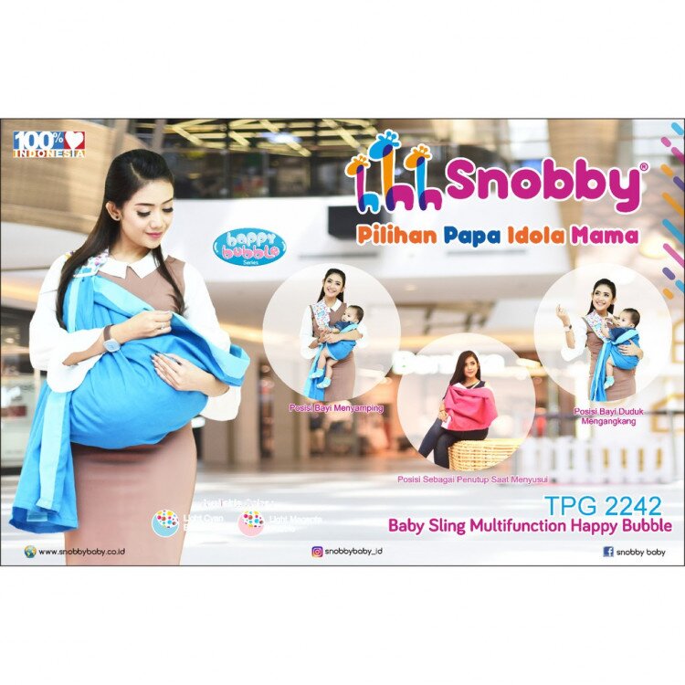 Gendongan Bayi Samping Multifungsi Happy Bubble Series Snobby TPG2242