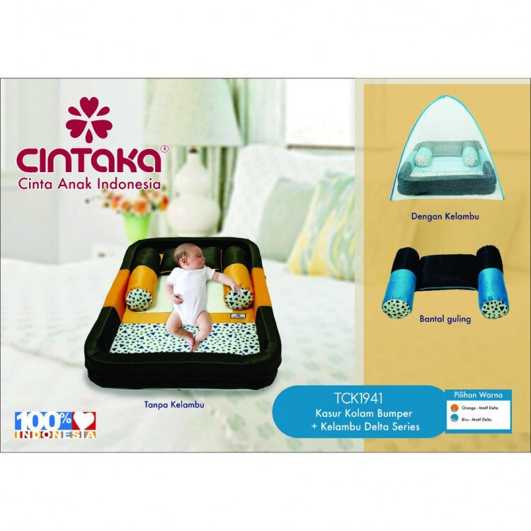 Kasur Bayi Kolam Bumper + Kelambu Delta Series Cintaka TCK1941