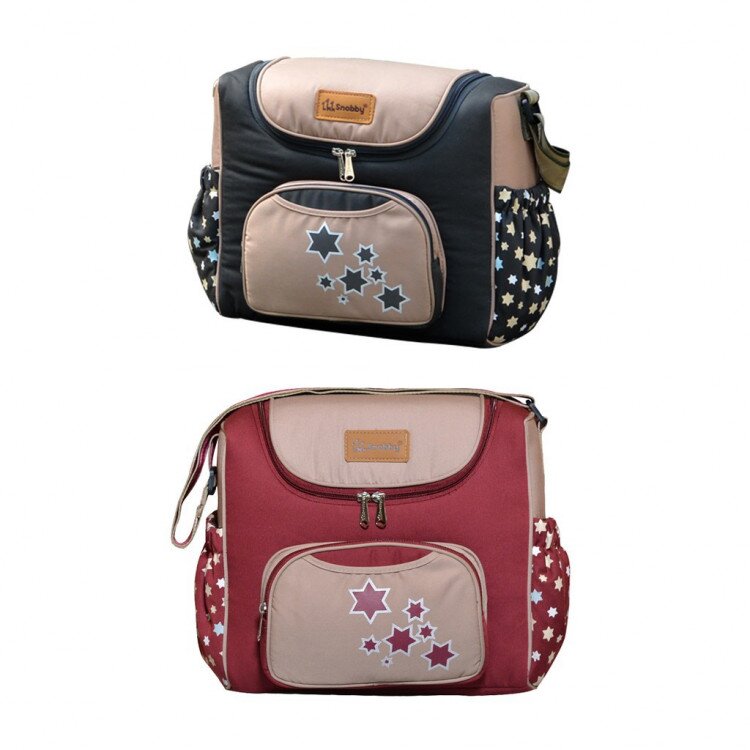 Tas Bayi Sedang Saku Oval Print Lucky Star Snobby TPT2072 / Tas Perlengkapan Bayi / Diapers Bag Bayi / Tas Traveling Bayi / Tas Baby