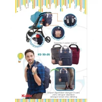 Kiddy Tas Bayi Ransel 2 in 1 / Tas Perlengkapan Bayi / Diapers Bag Bayi / Tas Traveling Bayi / Tas Baby Carrier Bayi