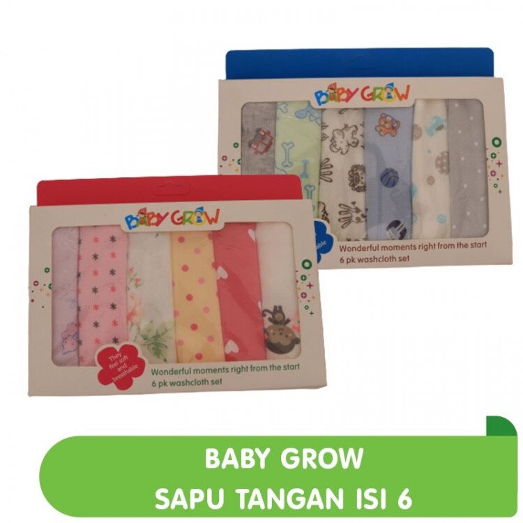 Sapu Tangan Baby Grow Boy / Girl isi 6pcs