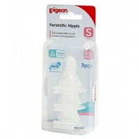 Pigeon Dot Peristaltic Slim Neck Silicone Nipple Isi 3pcs