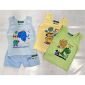 Setelan Singlet Ridges Polos (Motif Random) / Baju Bayi Setelan singlet kutung / Baju Bayi Adem