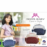 Tas Bayi Kecil Mavy Series Moms Baby / Tas Perlengkapan Bayi / Diapers Bag Bayi / Tas Traveling Bayi / Tas Baby Carrier Bayi