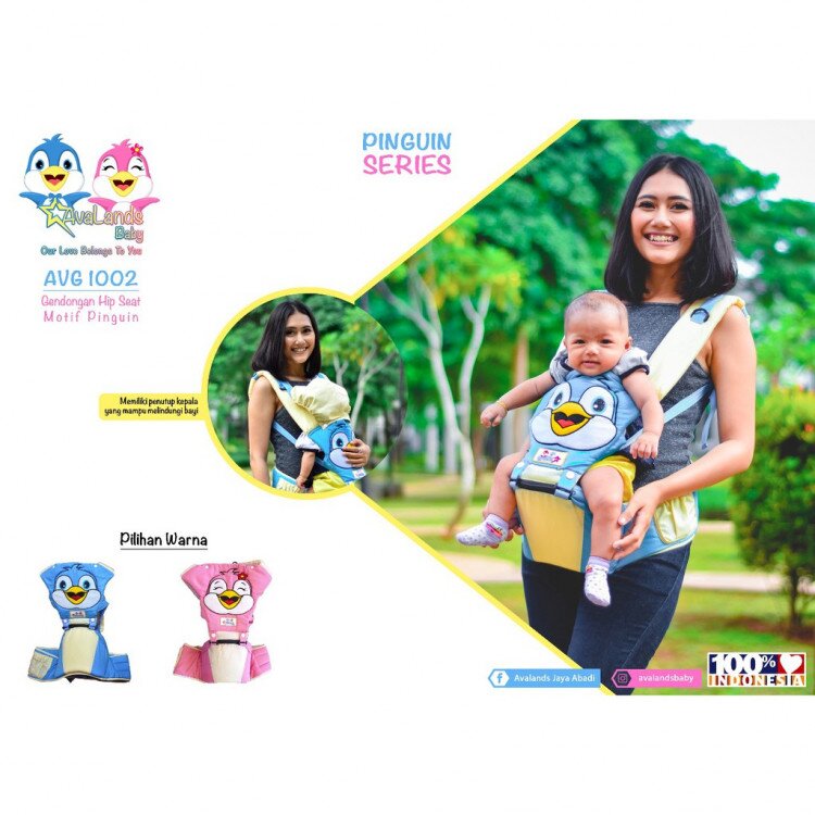 Gendongan Bayi Hipseat Pinguin Series Avalands AVG1002