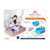 Kasur Bayi Lipat Sofa + Kelambu Moms Baby Leaf Series MBK4012