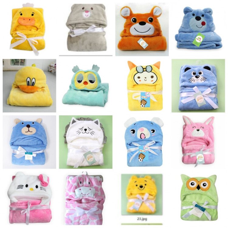 Selimut Bayi Topi / Hoodie Boneka