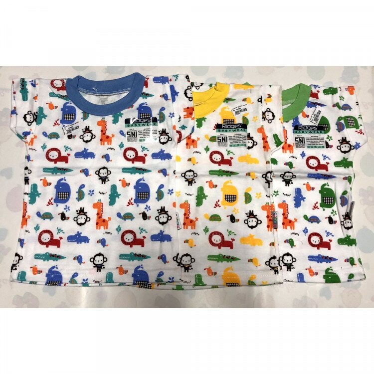 Paket Hemat Kaos Anak Ridges Motif - Lusinan (Motif Acak)