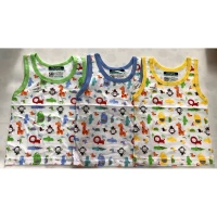 Paket Hemat Singlet Anak Ridges Motif - Lusinan (Motif Acak2