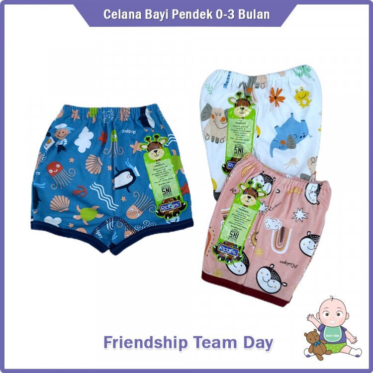 Celana Pendek Bayi Ridges Newborn / Celana pendek bayi baru lahir 0-3 bulan