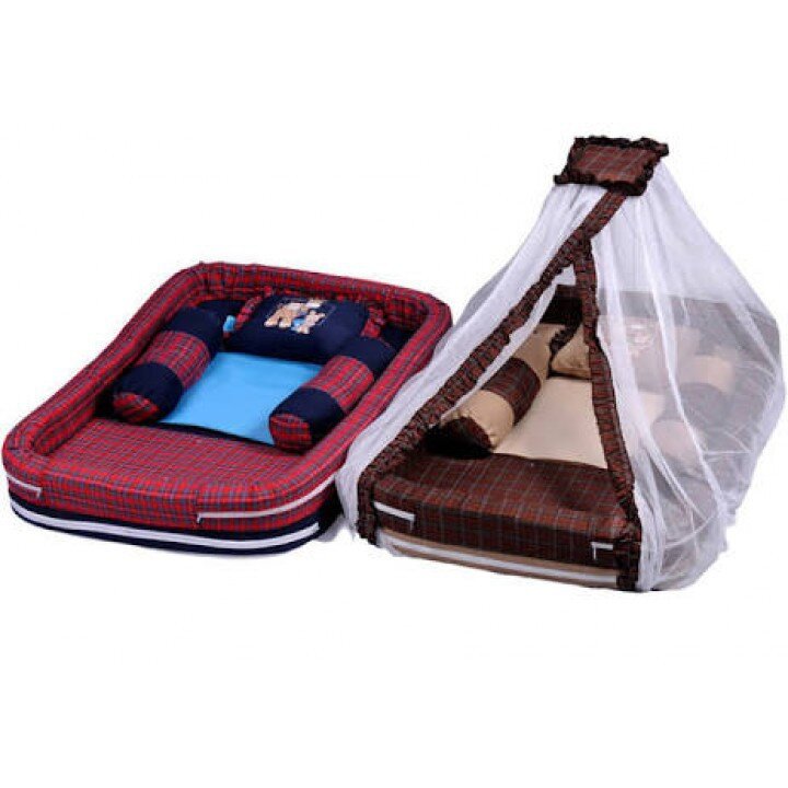 Snobby Kasur Bayi Kolam Print + Kelambu TPK9203
