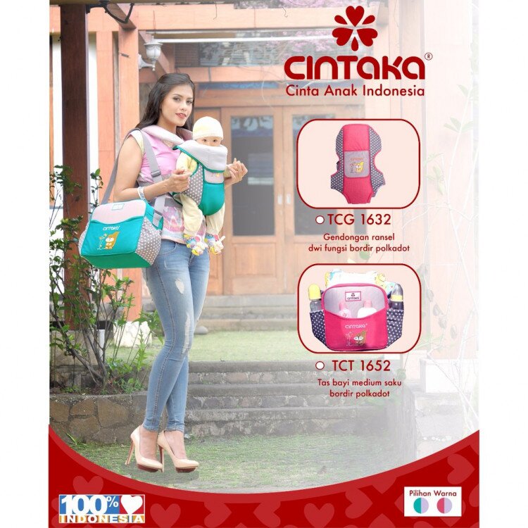 Tas Bayi Sedang Cintaka Seri Polkadot TCT1652 / Tas Perlengkapan Bayi / Diapers Bag Bayi / Tas Traveling Bayi / Tas Baby Carrier Bayi