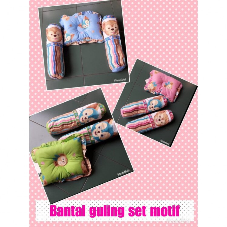 Bantal Bayi Peang + Guling Bayi Set Motif 19070149 / Perlengkapan Tidur Bayi / Bantal Guling Bayi Set / Kado Bayi
