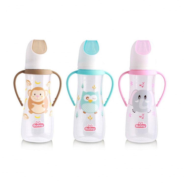 Botol Susu Bayi Lusty Bunny With Handle 250ml 19100189 (Pegangan)