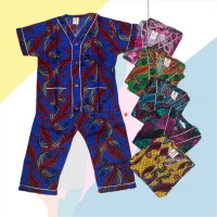 Setelan Baju Tidur Anak / Piyama Anak Batik Bagan - Model Baju Batik Lokal