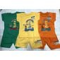 PROMO Paket Hemat Setelan Baju Bayi Kaos Lengan Anak Ridges Polos Warna Tua (3 Setelan)