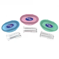 Silicone ToothBrush Baby Safe / Finger Tootbrush dan Gum Massager