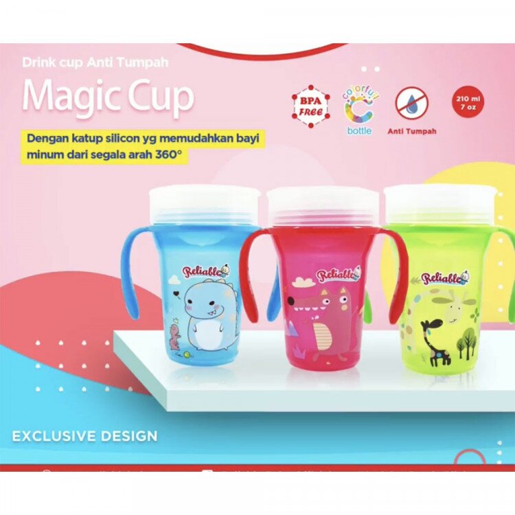 Botol Minum Anti Tumpah / Cangkir / Gelas Minum Anak / Magic Cup Reliable 20020070