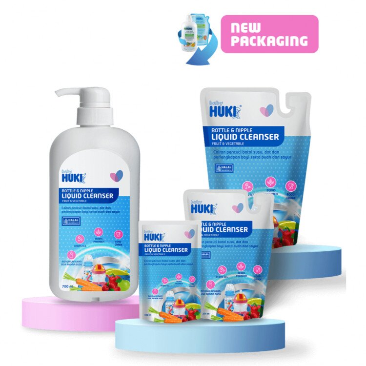 Sabun Pencuci Botol Susu Bayi 200ml 450ml Refill / Huki Liquid Cleanser 200ml 450ml Refill / Sabun Cuci Botol