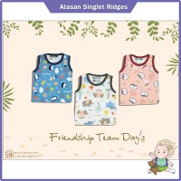 Paket Hemat Baju Atasan Singlet Anak Ridges Motif Warna Lusinan (12pcs)