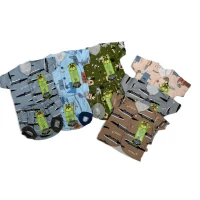 Baju Setelan Bayi Pendek Newborn Ridges (Baju + Celana Pop) / Baju Bayi Pendek Baru Lahir 0-3 bulan