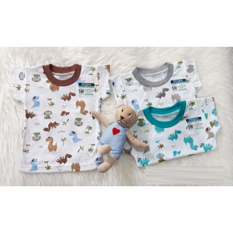 Baju Atasan Kaos Anak Ridges Glasses Dino