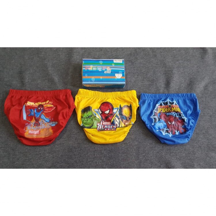 Celana Dalam Anak Ridges Karakter Spiderman 3pcs