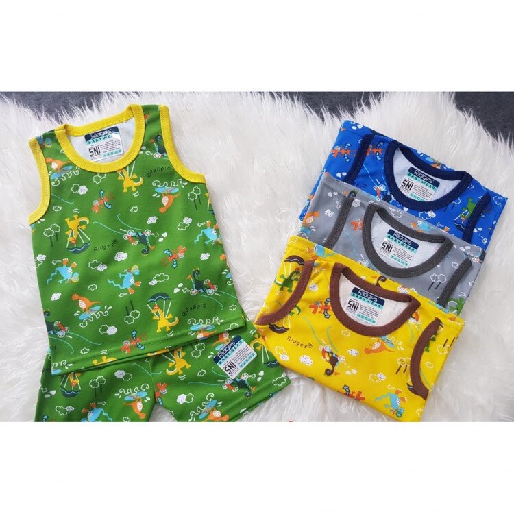Baju Setelan Singlet Anak Ridges Dino Parasut