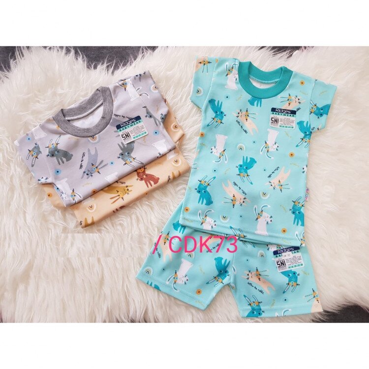 Baju Setelan Kaos Anak Ridges Follow the Rabbits
