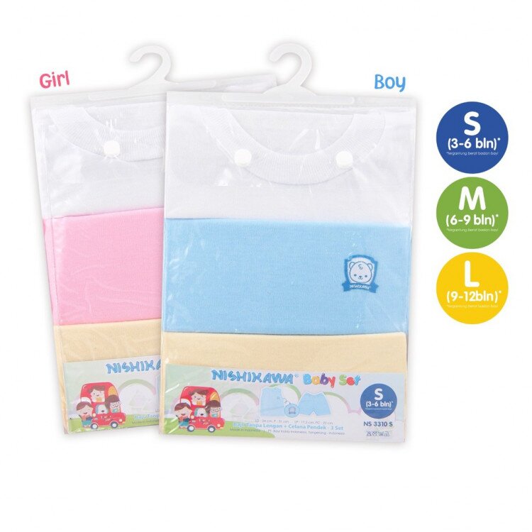 Setelan Baju Bayi Buntung / Nishikawa Baby Set Buntung