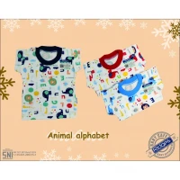 Baju Atasan Kaos Anak Ridges Animal Alphabet
