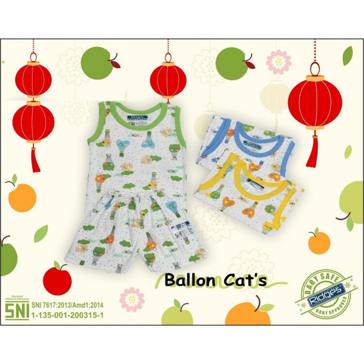 Baju Atasan Singlet Anak Ridges Ballon Cat (Atasannya Saja)