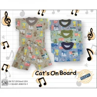Baju Atasan Kaos Anak Ridges Cat's On Board (Atasannya Saja)